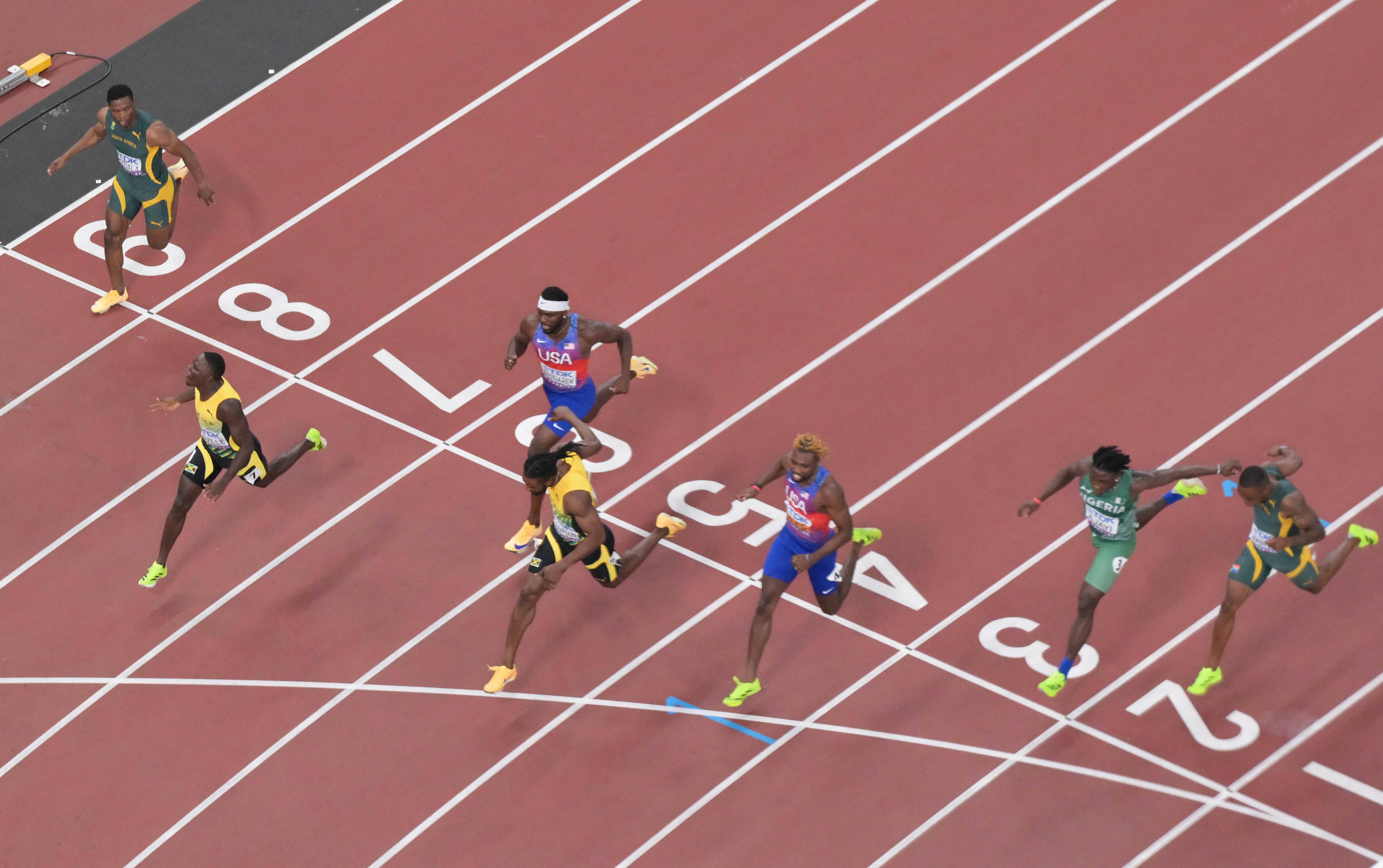 田径世锦赛丨牙买加选手塞维尔男子100米夺冠